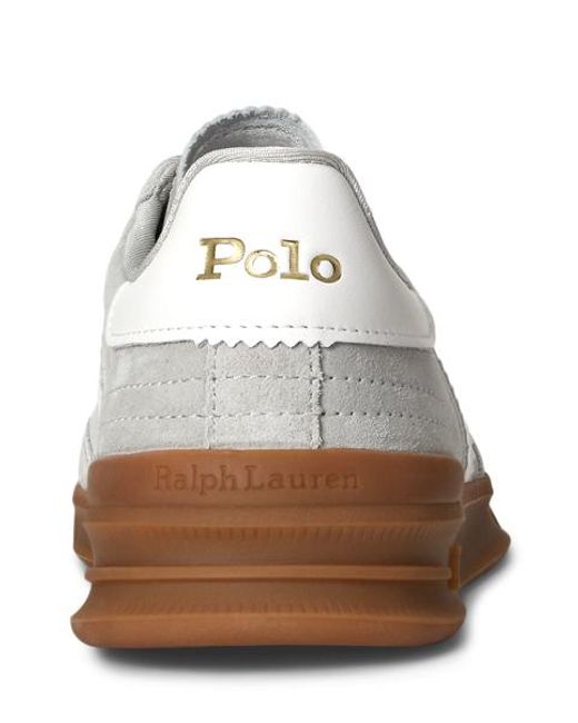 Polo Ralph Lauren White Heritage Aera Suede Trainer