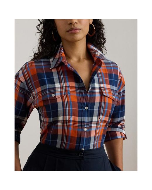 Ralph Lauren Blue Ralph Lauren Plaid Cotton Twill Shirt