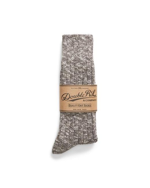 RRL Gray Marled Stretch Cotton-blend Socks for men