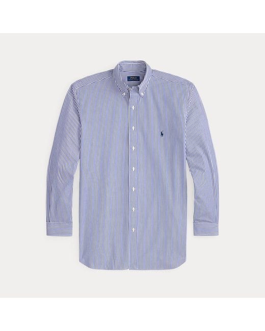 Polo Ralph Lauren Blue Striped Stretch Poplin Shirt for men