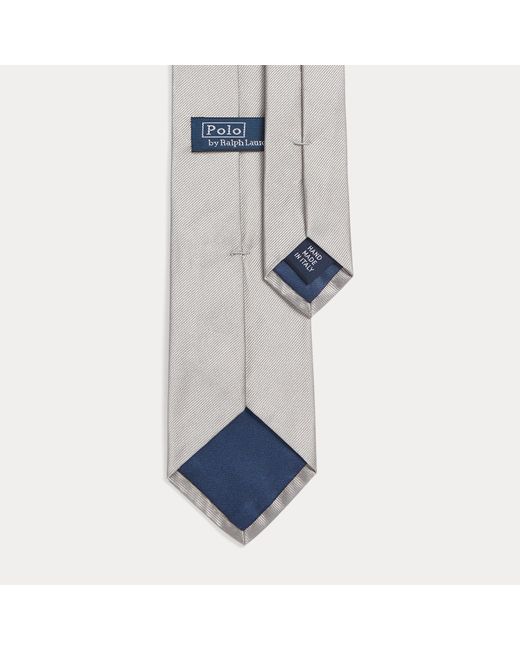 Polo Ralph Lauren Gray Silk Repp Narrow Tie for men