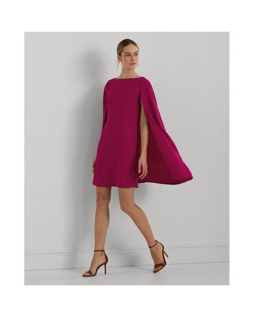 ralph lauren red cape dress