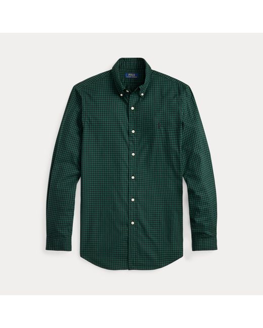 Polo Ralph Lauren Black Custom Fit Plaid Twill Shirt for men