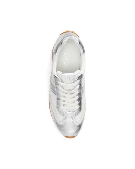 Sneaker Dani in pelle e camoscio di Ralph Lauren in White