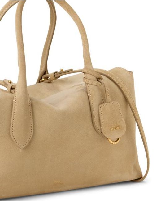 Polo Ralph Lauren Natural Bellport Suede Satchel
