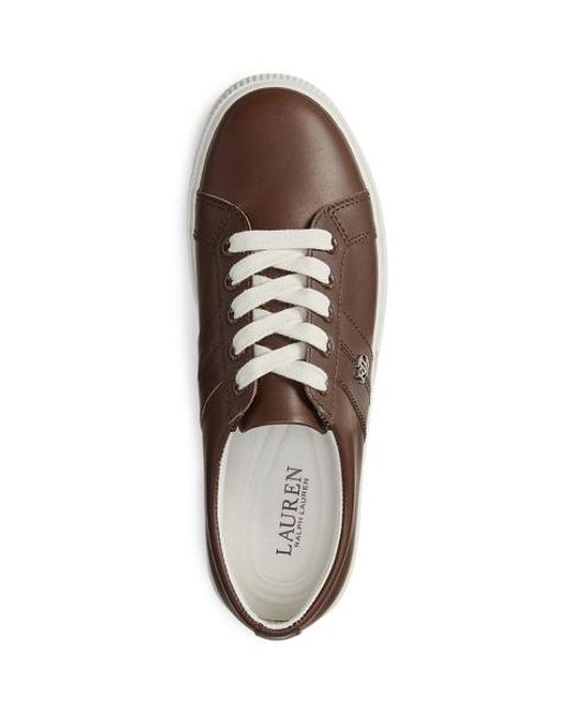 Ralph Lauren Brown Ledersneaker Janson Ii