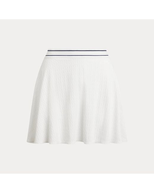 Ralph Lauren Blue Cable-Motif A-Line Skort