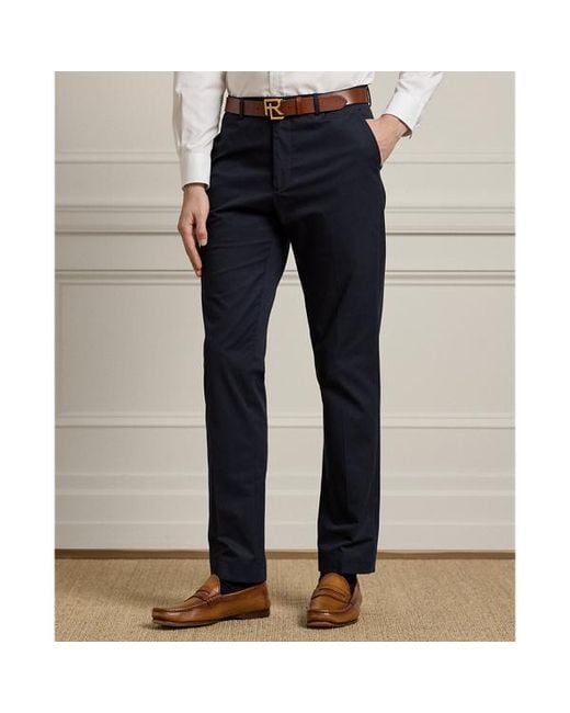 Ralph Lauren Blue Straight Fit Stretch Chino Trouser for men