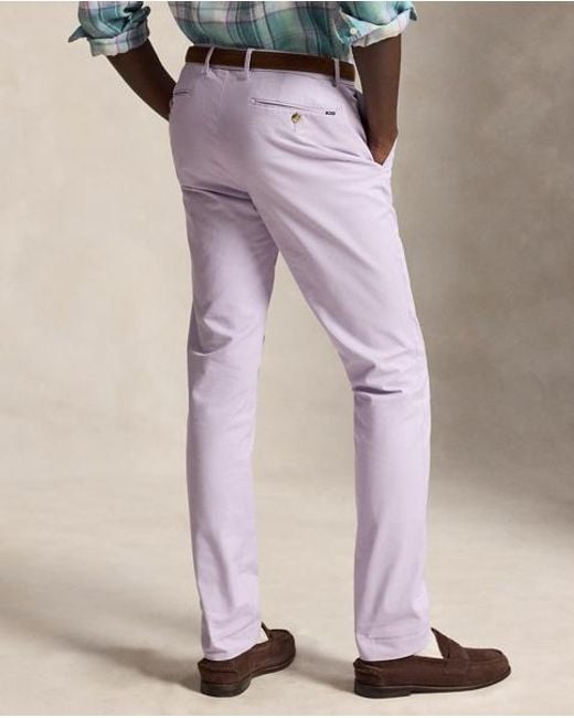 Polo Ralph Lauren Purple Greenwich Slim Fit Stretch Chino Trouser for men