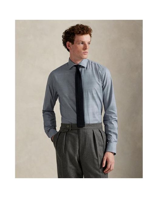 Camicia scozzese in twill Custom-Fit di Polo Ralph Lauren in Blue da Uomo