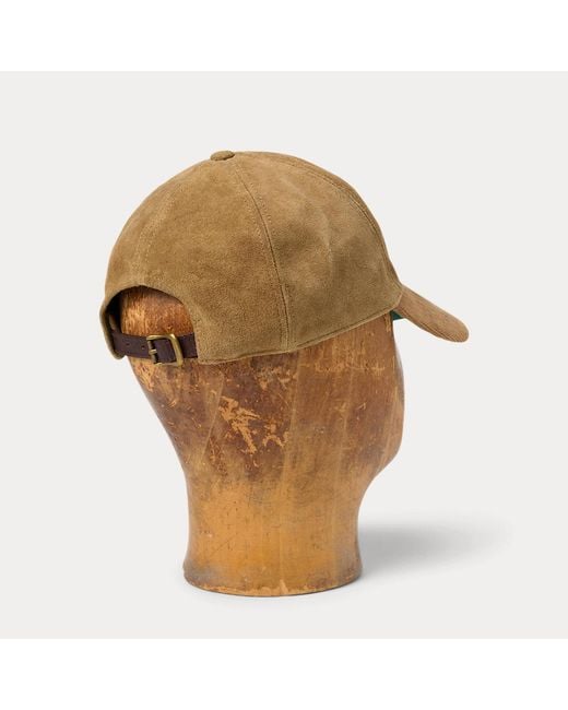 RRL Brown Roughout Suede Trucker Cap for men
