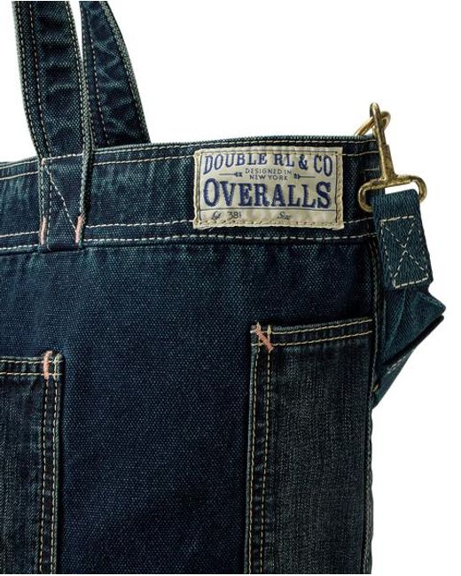 RRL Blue Canvas Tote for men
