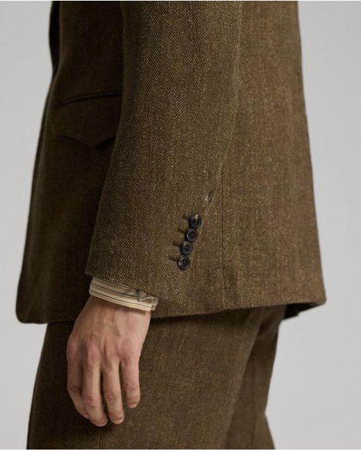 RRL Green Linen-Wool Western Jacket for men