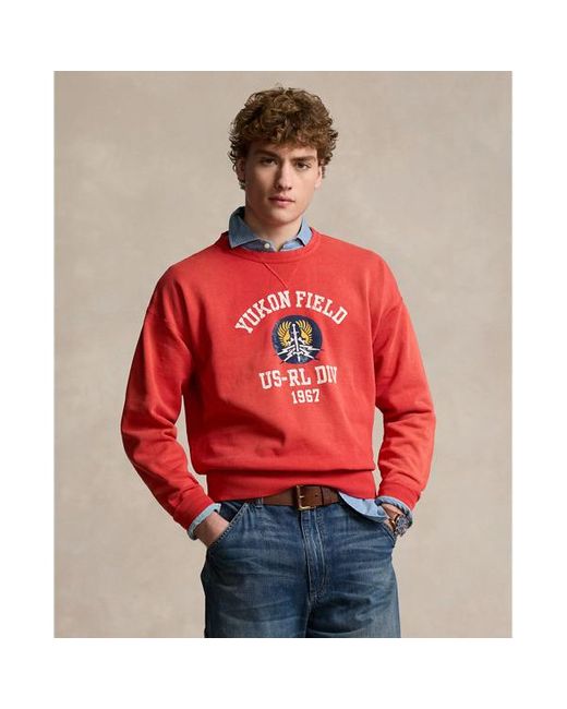 Polo Ralph Lauren Vintage Fleece Sweatshirt Met Graphic in het Red voor heren