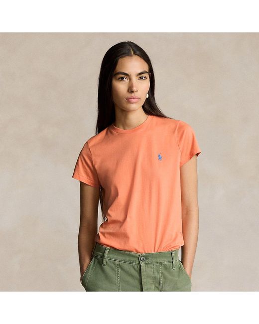 Polo Ralph Lauren Orange Cotton Jersey Crewneck T-shirt