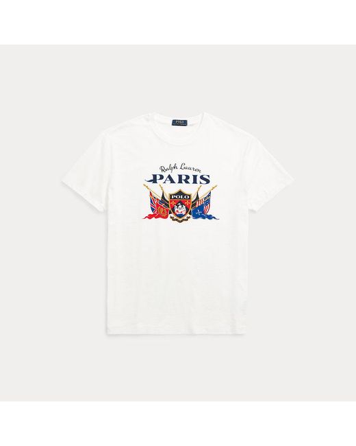 Maglietta con grafica Classic-Fit di Polo Ralph Lauren in White da Uomo