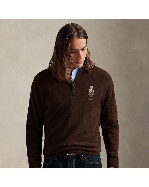 Polo Ralph Lauren Wollpullover Mit Polo Bear in Black für Herren