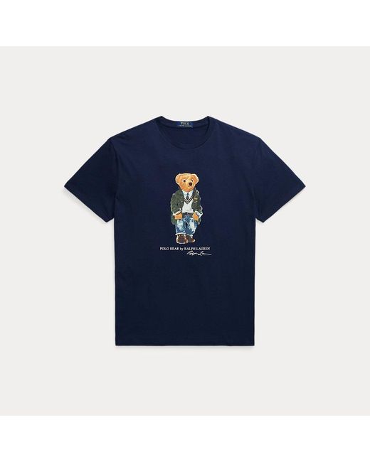 Polo Ralph Lauren Blue Classic Fit Polo Bear Jersey T-shirt for men