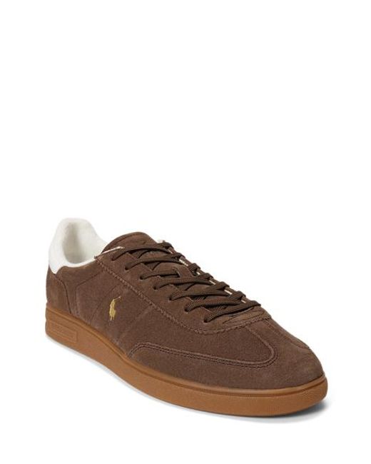 Ralph Lauren Brown Bedford Suede Trainer for men