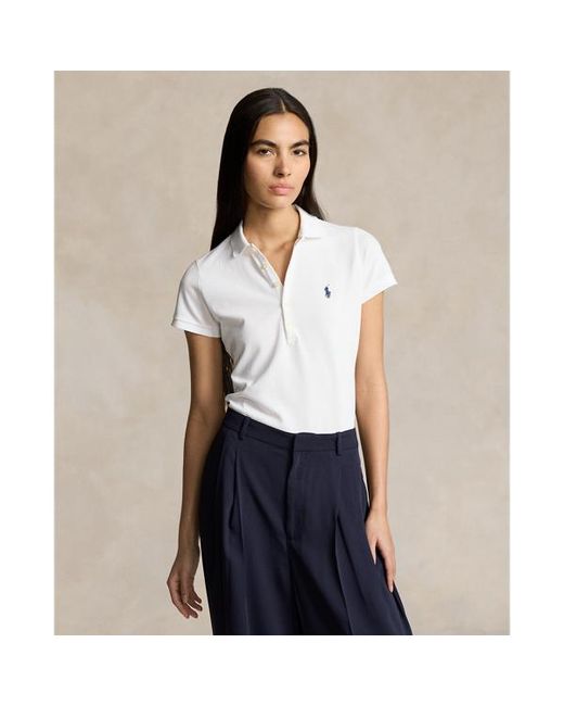 Polo Ralph Lauren White Slim Fit Stretch Polo Shirt