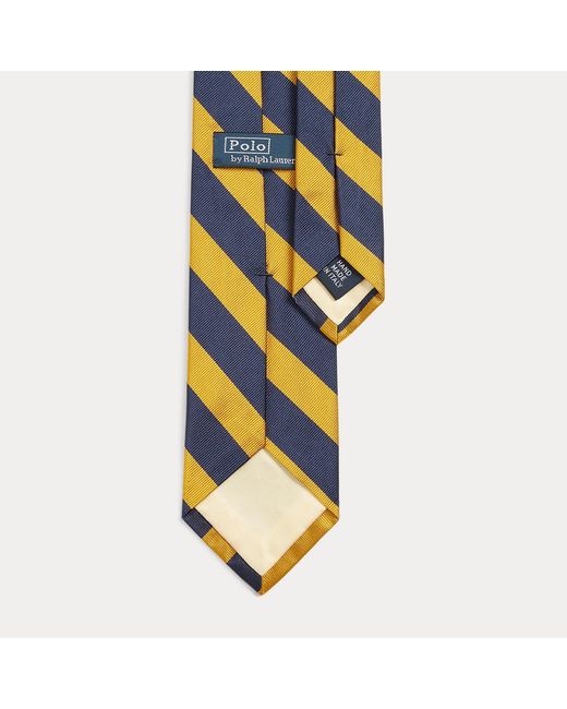 Polo Ralph Lauren Blue Striped Silk Repp Narrow Tie for men