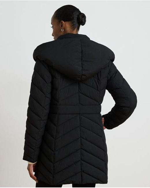Ralph Lauren Black Quilted Hooded Funnelneck Jacket