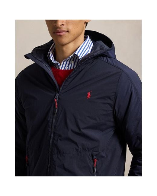 Polo Ralph Lauren Blue The Teak Stretch Hooded Jacket for men