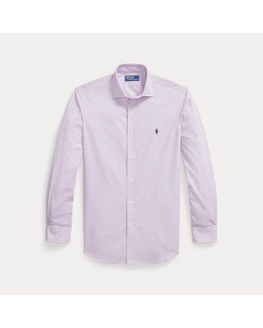 Polo Ralph Lauren Purple Custom Fit Checked Poplin Shirt for men