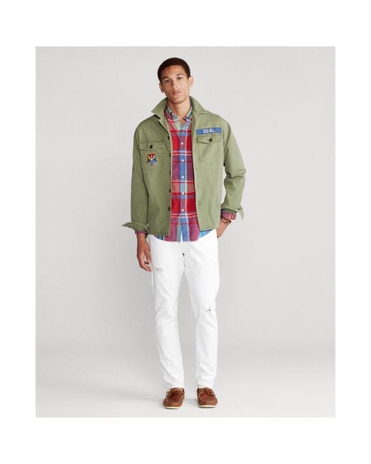 Polo Ralph Lauren Peace Love Polo Overshirt in Green for Men | Lyst