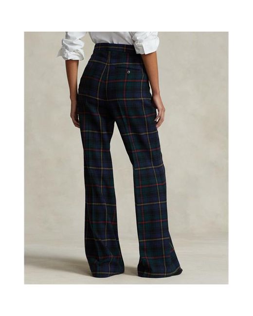 Polo plaid top wool twill trouser