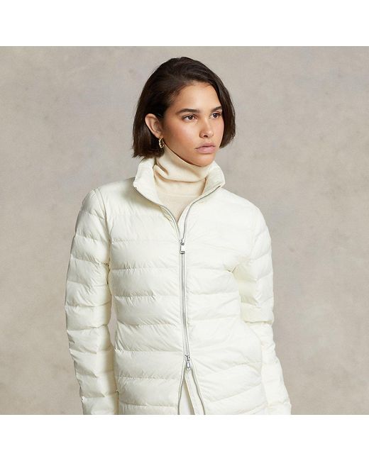 Ralph Lauren Packable Quilted Taffeta Jacket in White Lyst