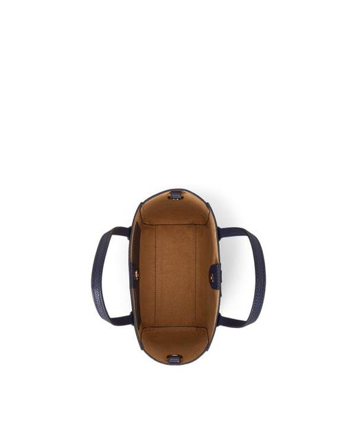 Tote Cameryn piccola in pelle martellata di Ralph Lauren in Blue