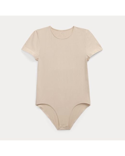 Ralph Lauren Natural Short-Sleeve Bodysuit