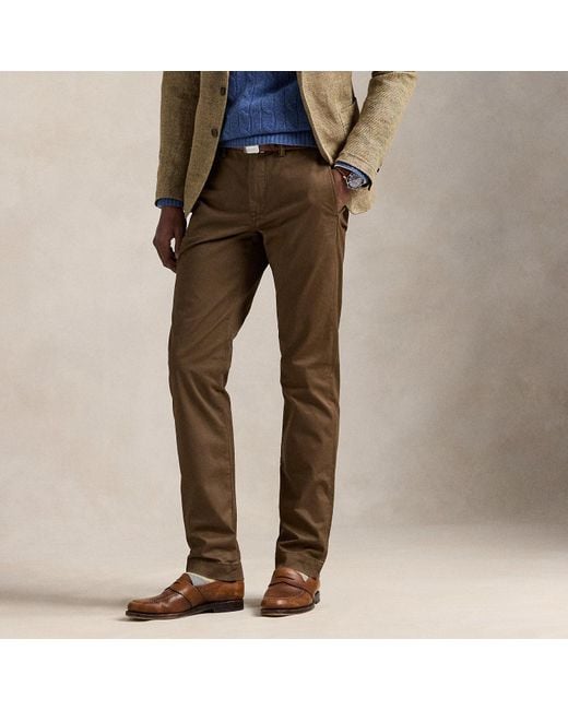 Pantaloni Bedford stretch Straight-Fit di Polo Ralph Lauren in Natural da Uomo