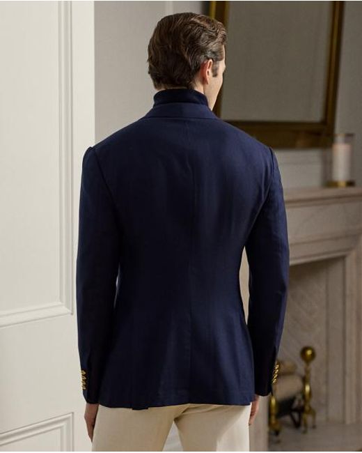 Ralph Lauren Blue Kent Handmade Cashmere Blazer for men