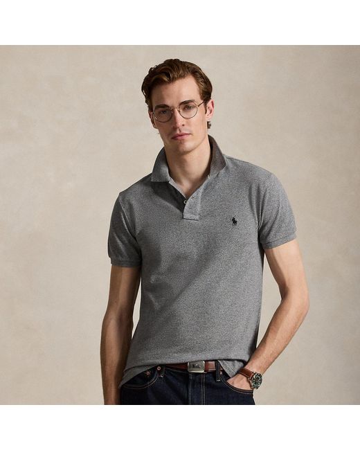 Polo Ralph Lauren Blue Slim Fit Mesh Polo Shirt for men