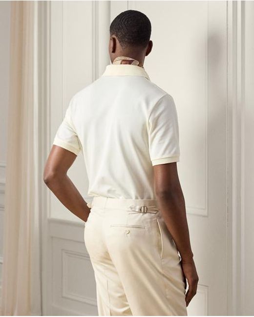 Ralph Lauren Brown Custom Slim Fit Piqué Polo Shirt for men