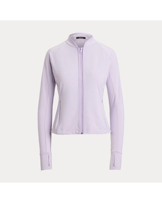 Ralph Lauren Purple Stretch Jersey Zip Jacket