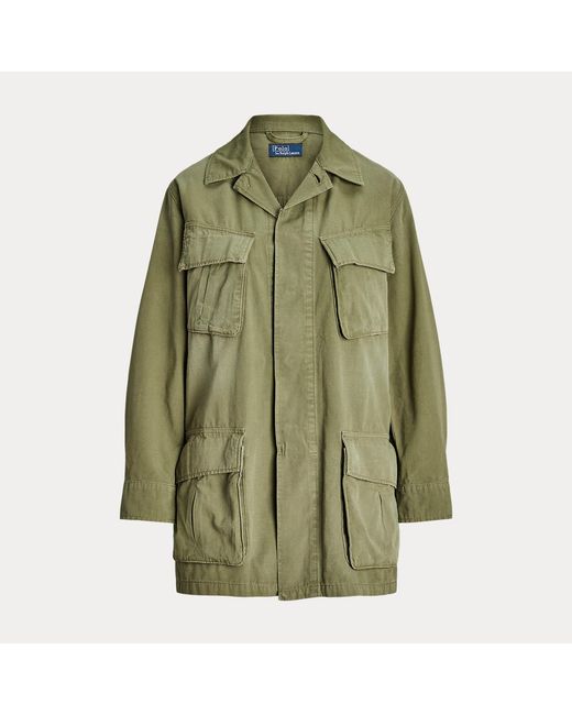 Polo Ralph Lauren Green Cotton Canvas Utility Jacket