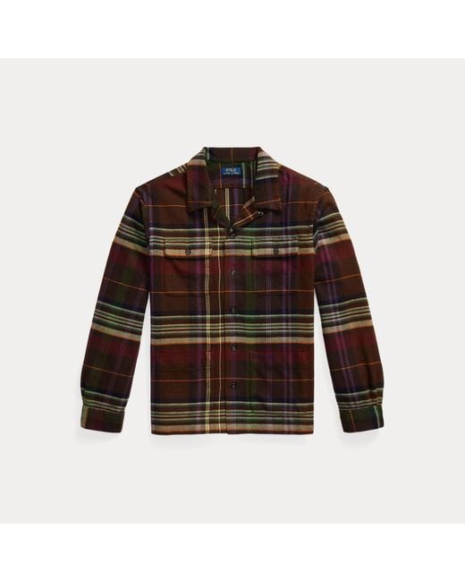 Polo Ralph Lauren Karierte Hemdjacke Aus Flanell in Brown für Herren