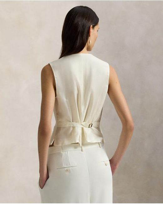Polo Ralph Lauren Natural Wool Tuxedo Waistcoat