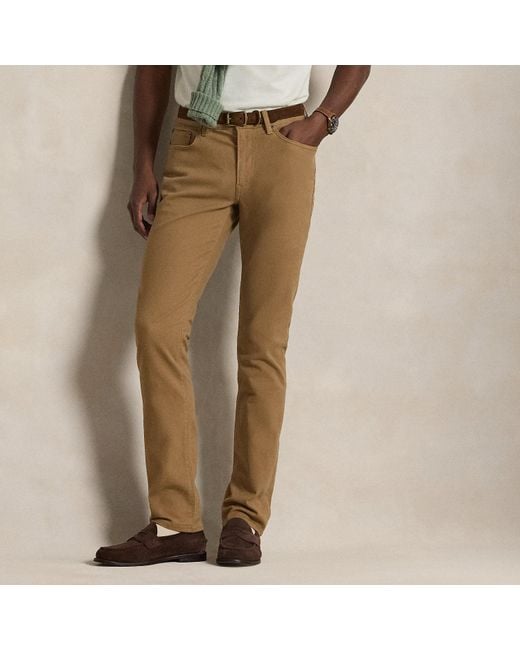 Polo Ralph Lauren Brown Varick Slim Straight Twill Trouser for men