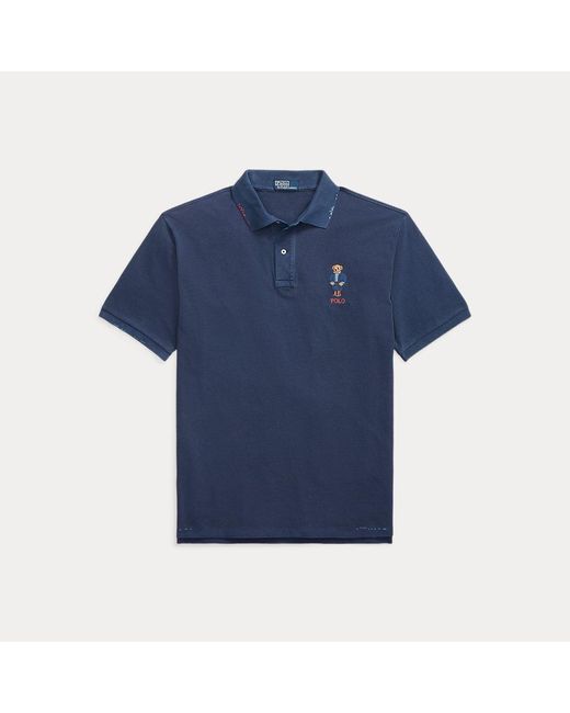 Ralph Lauren Blue Big & Tall - Polo Bear Mesh Polo Shirt for men
