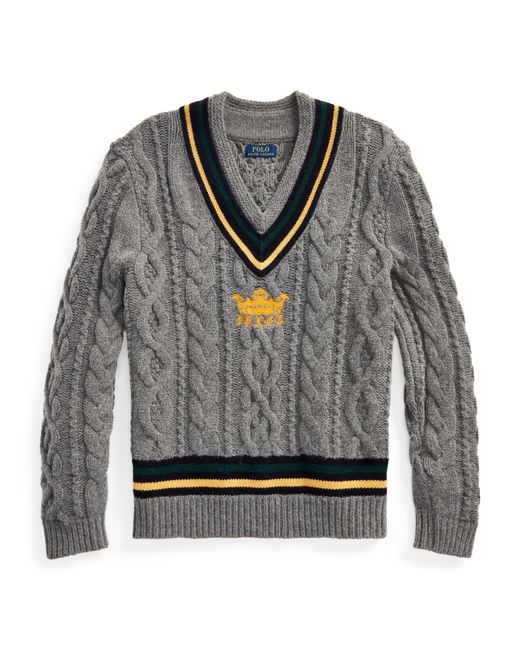 Wool Embroidered Cricket Jumper 