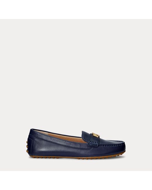 Ralph Lauren Blue Barnsbury Nappa Leather Driver