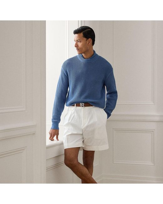 Ralph Lauren Blue Hand-Tailored Cotton Trench Short for men
