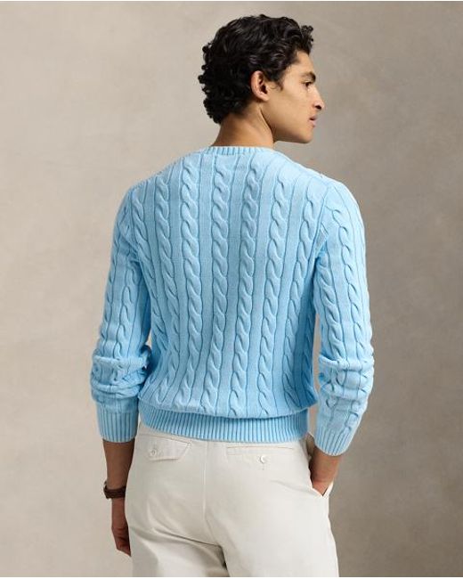 Ralph Lauren Baumwollpullover Mit Zopfmuster in Blue für Herren