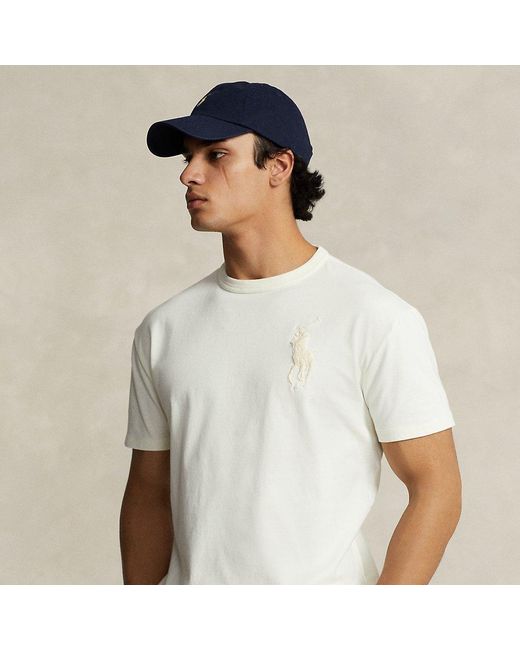 Polo Ralph Lauren White Classic Fit Big Pony Jersey T-shirt for men