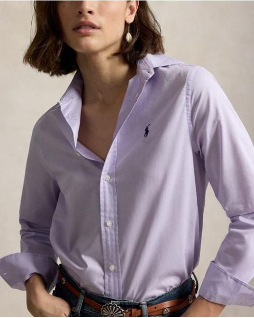 Polo Ralph Lauren Purple Classic Fit Cotton Twill Shirt