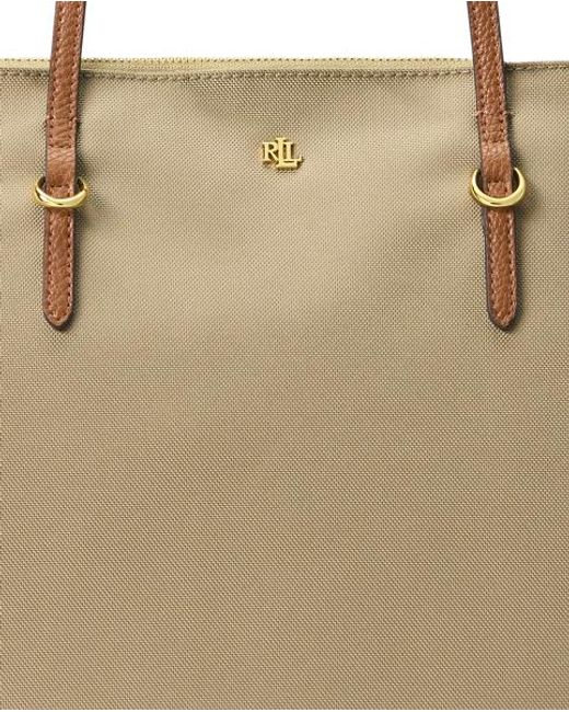 Ralph Lauren Brown Nylon Large Keaton Tote Bag